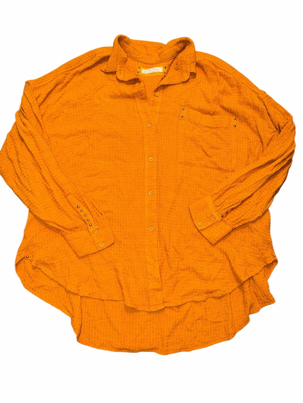 Free People We The Free Hidden Valley Button Down Blouse, Autumn Pearl, Large